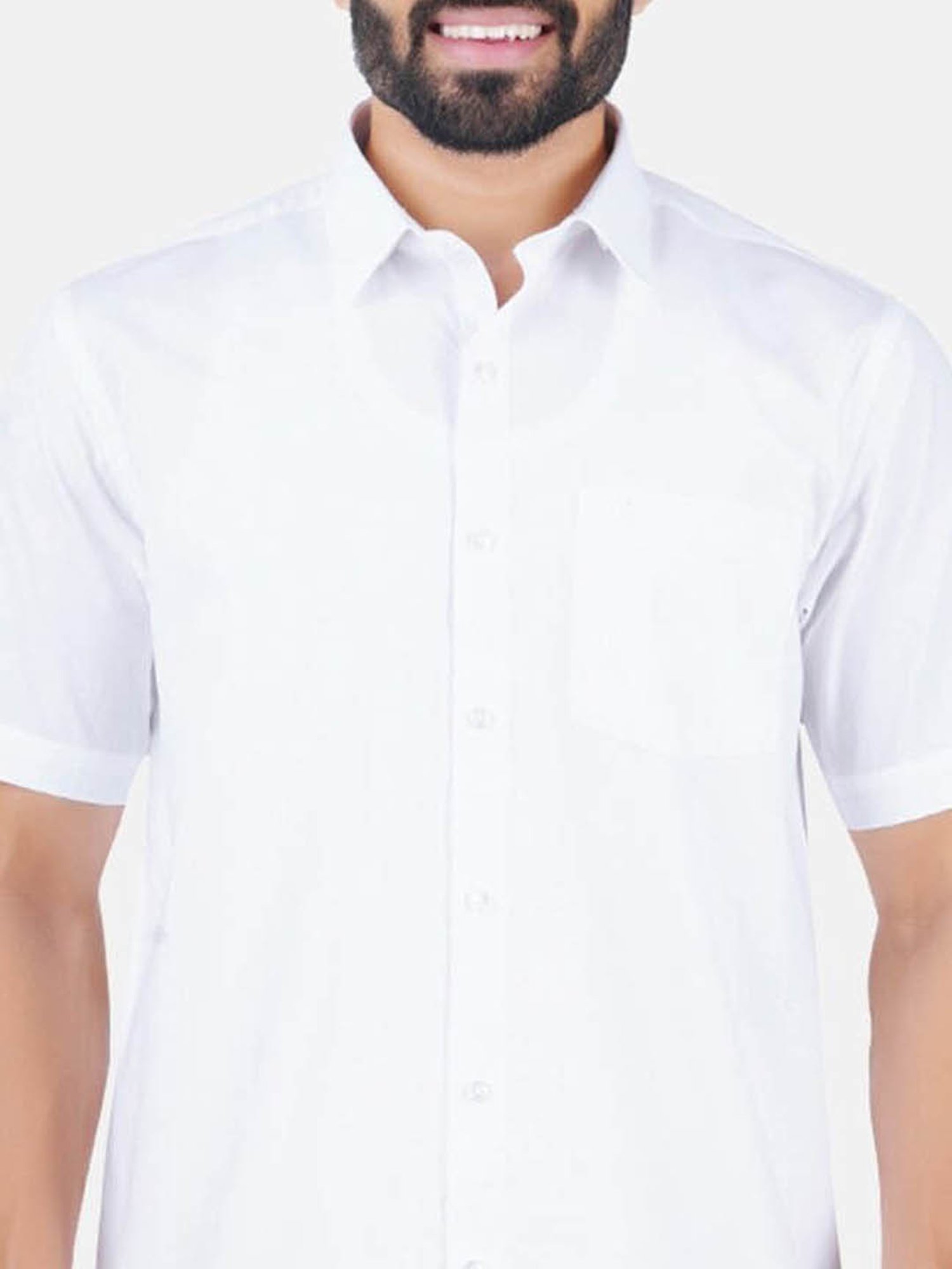 Ramraj Red Cotton Regular Fit Shirt