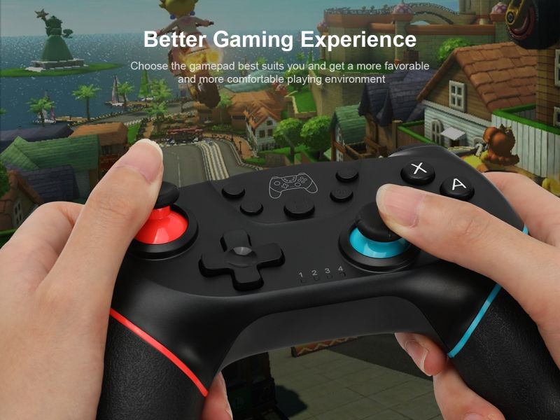 SuperStar Wireless Gaming Controller Remote Gamepad Joystick for Nintendo Switch,Bluetooth Rechargeable Gamepad Supports 6-Axis Gyro, Turbo and Dual Vibration(White)