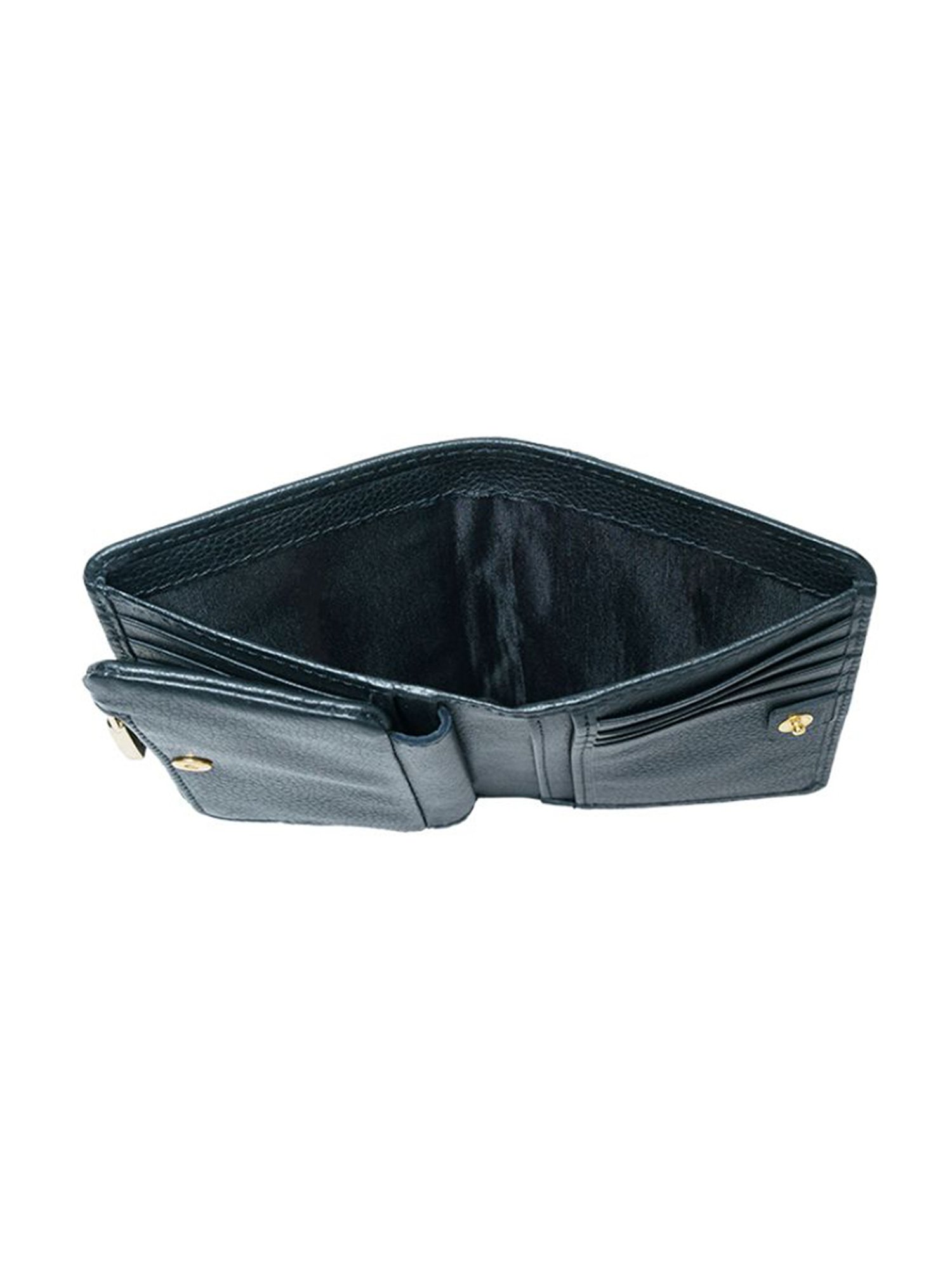 RI2K London Black Leather Quilted Bi-Fold Wallet