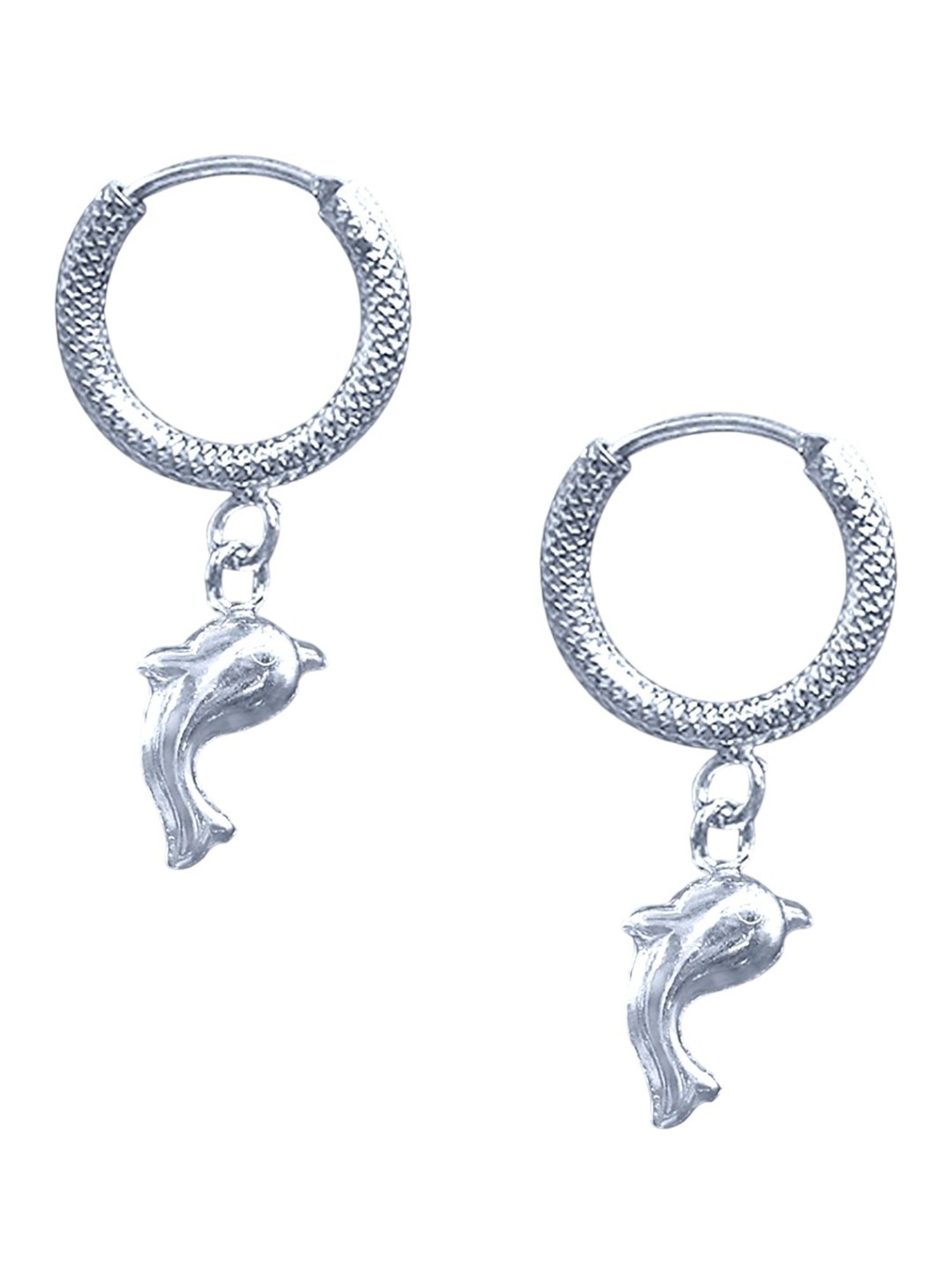 Taraash 925 Sterling Silver Charm Hoop Earrings for Kids Girls