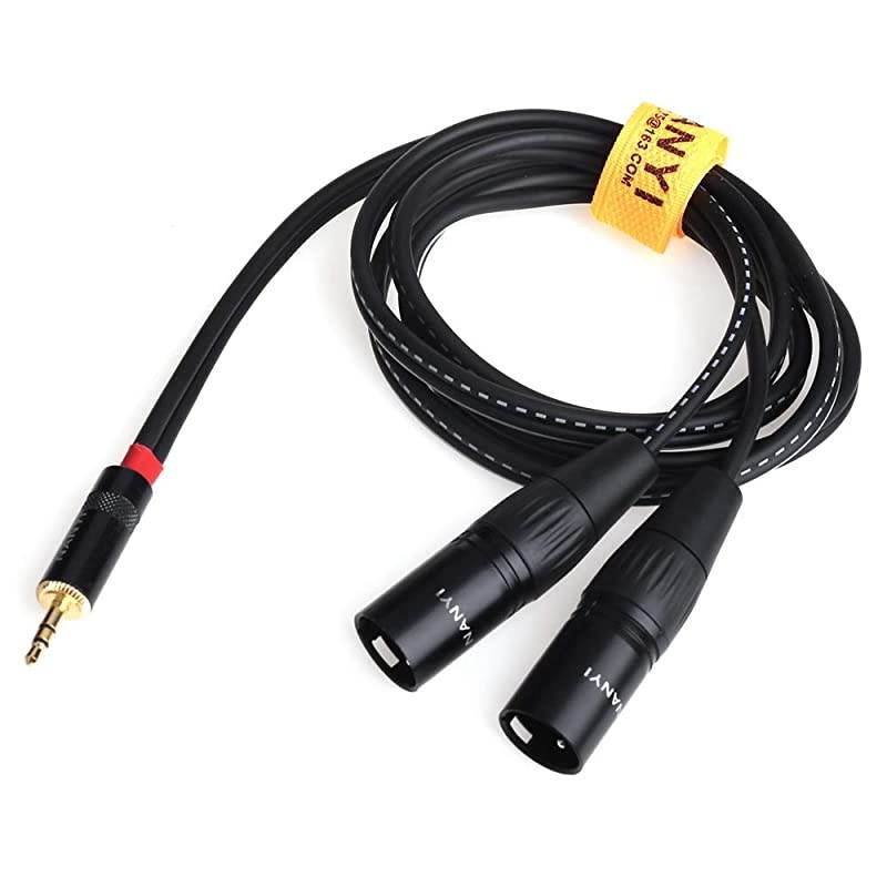 XLR 35mm Male splitter Cables TRS Stereo Male to Two XLR Male Interconnect Audio Microphone Cable Y Splitter Adapter Cable 15M 5FT