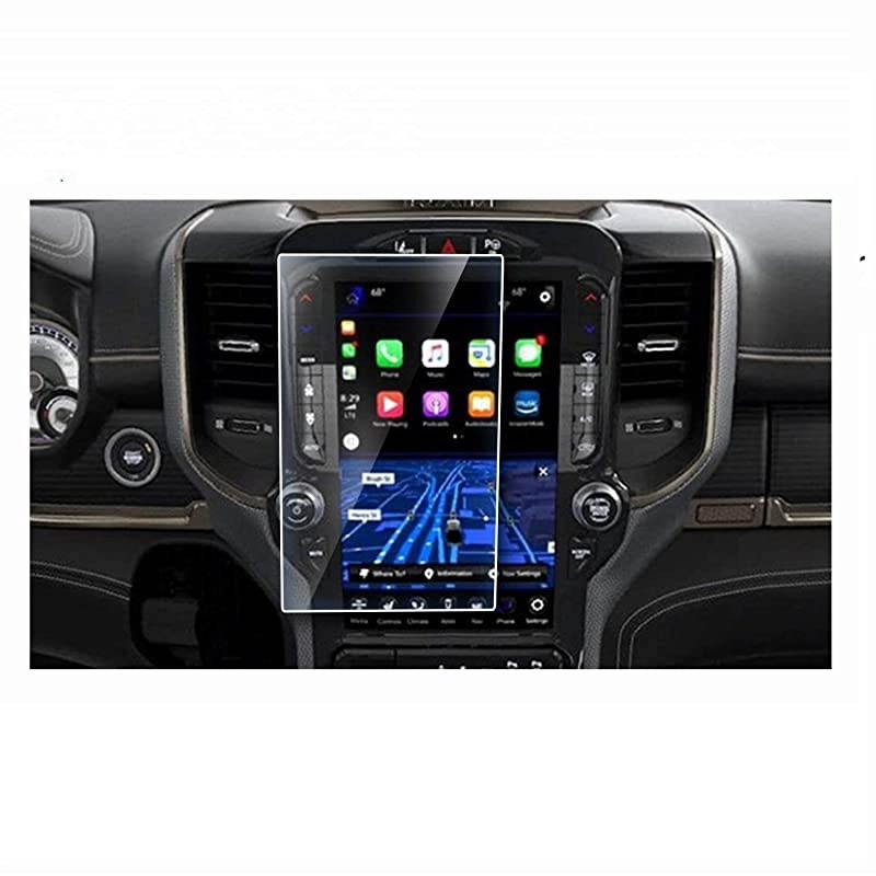 Screen Protector Compatible with 2019 1500 2500 3500 Uconnect 12 Inch Dodge Ram Anti Glare ScratchShockResistant Navigation Protection Accessories Premium Tempered Glass