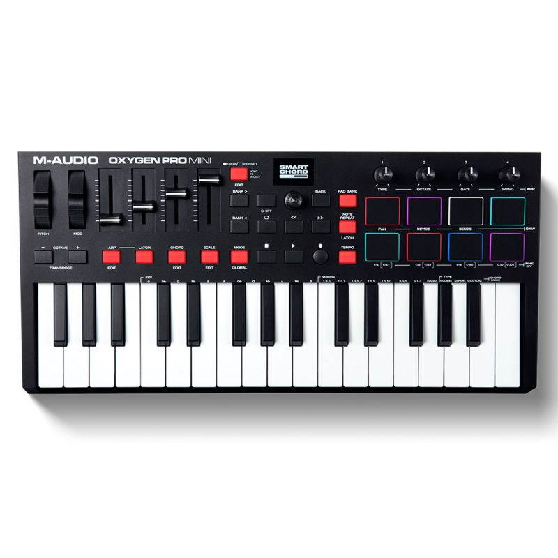 M-Audio Oxygen Pro Mini 32-Mini-Key USB Powered MIDI Controller w/Smart Controls