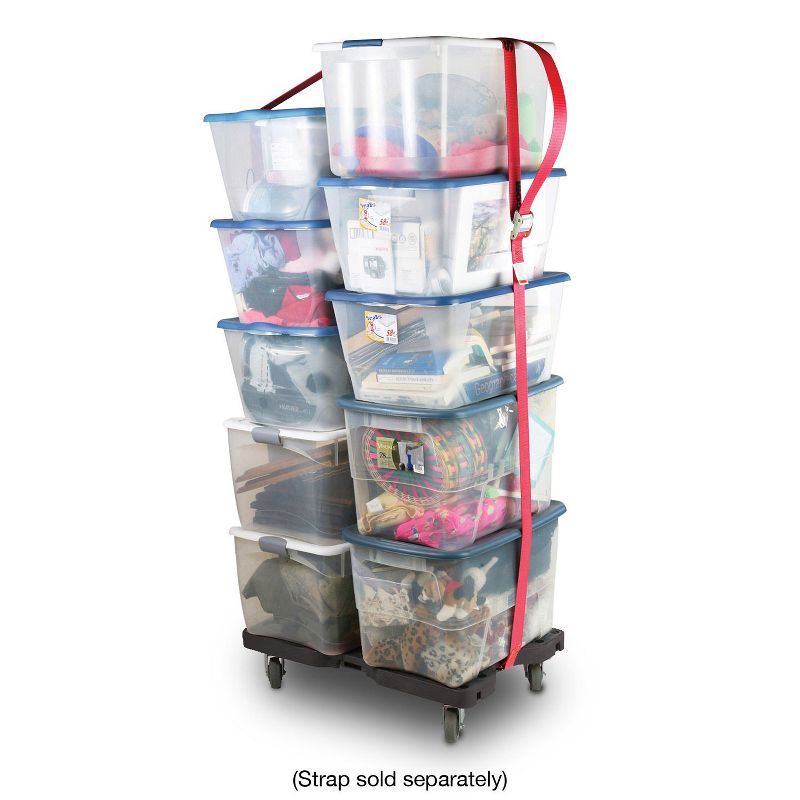 Snap Loc 1,500 lb Capacity Industrial Strength E Track Dolly Black, Heavy Duty 4 in Polyurethane Swivel Non Marking Caster Wheels