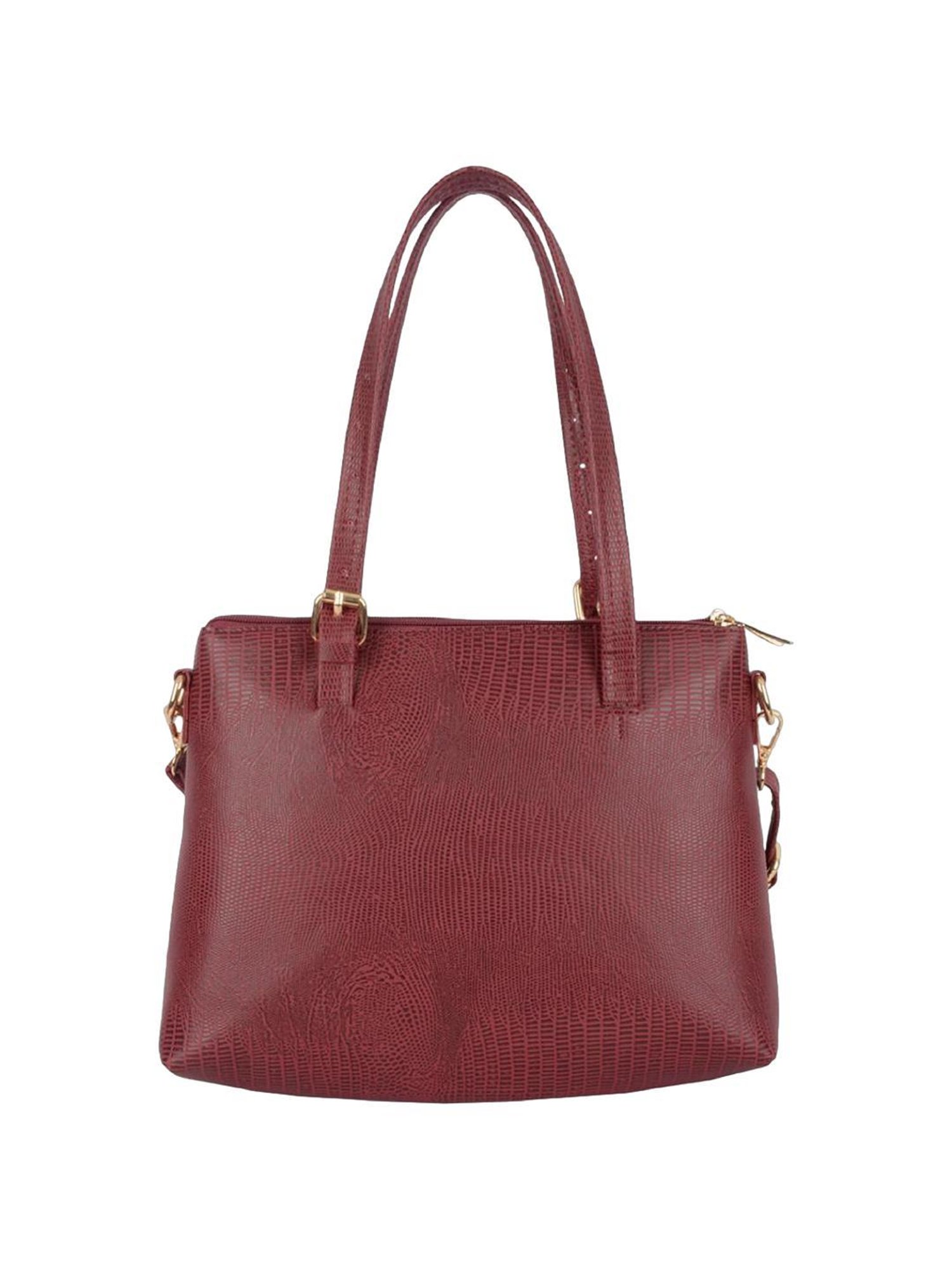 Baggit Tampop Lizzo Red PU Textured Shoulder Handbag