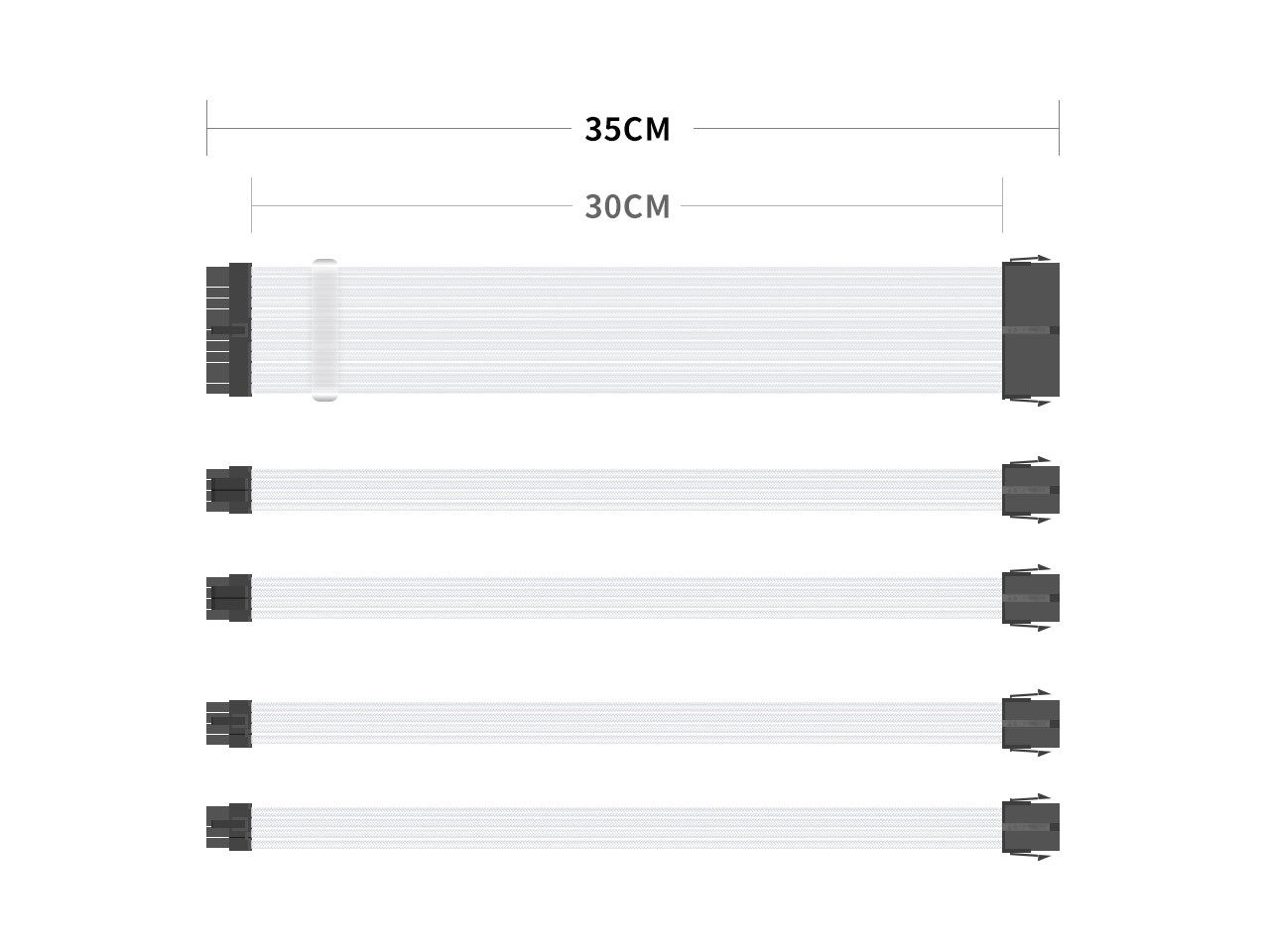 Graphics Card 6+2Pin 8Pin Male to Male Adapter Power Cable for Great Wall Dragon Module Power Supply with Net Cover,Black,about 58cm