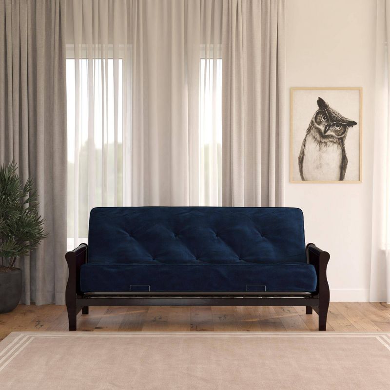 Full Brayden Wood Arm Futon Frame Espresso - Room & Joy