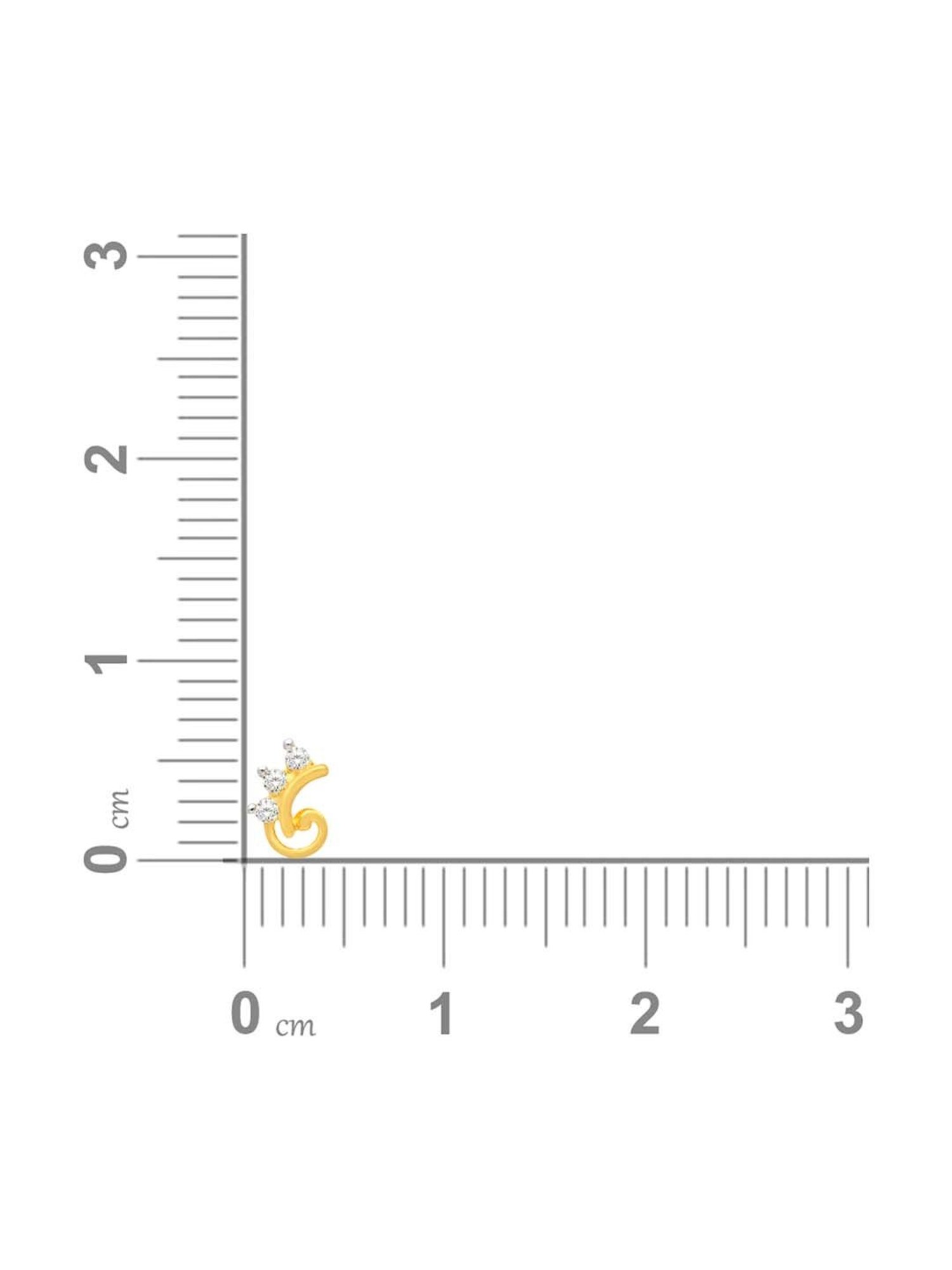 Malabar Gold and Diamonds 22k Gold Nosepin for Women