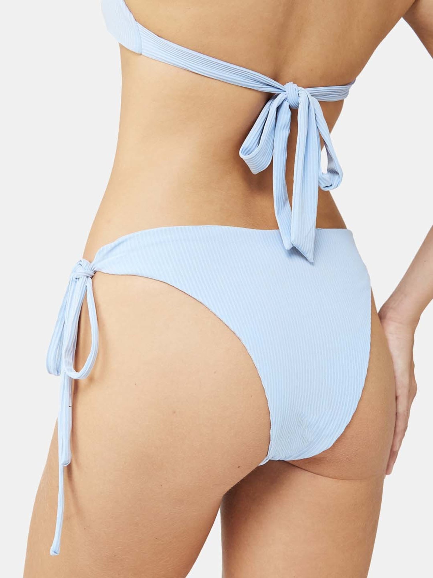 Secrets By ZeroKaata Black & Blue Plain Swimwear Bra Panty Set - Pack Of 2