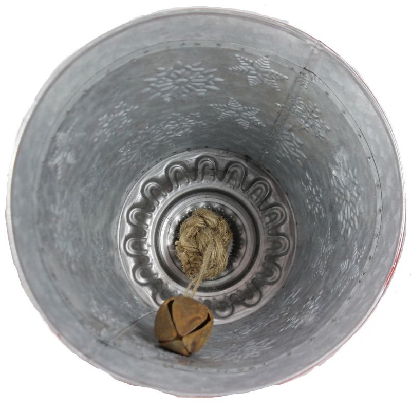 Christmas 8.0" Snowflake Bell 8 Inch Jute Hanger Metal  -  Decorative Figurines