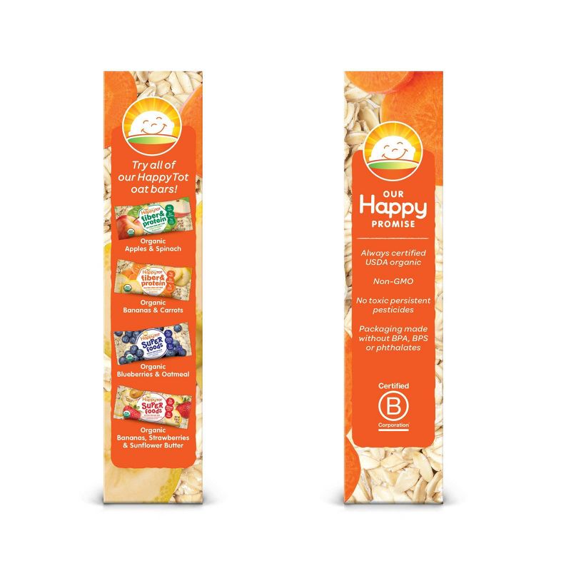 HappyTot Fiber & Protein Organic Bananas and Carrots Soft-Baked Oat Bar - 5ct/0.88oz Each