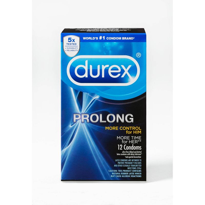 Durex Prolong Latex Condoms - 12ct