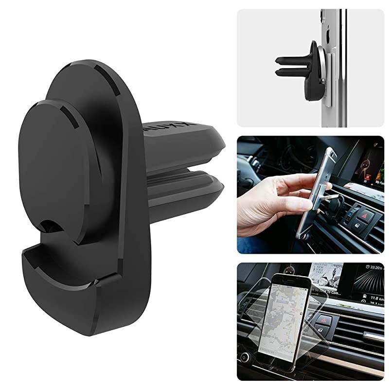 with Air Vent Cradle Mount Easiest Car Mount Ring Holder Cradle AAUXX Original Cell Phone Ring Grip Finger Holder Mobile Stand Car Air Vent Universally CompatibleJet Black