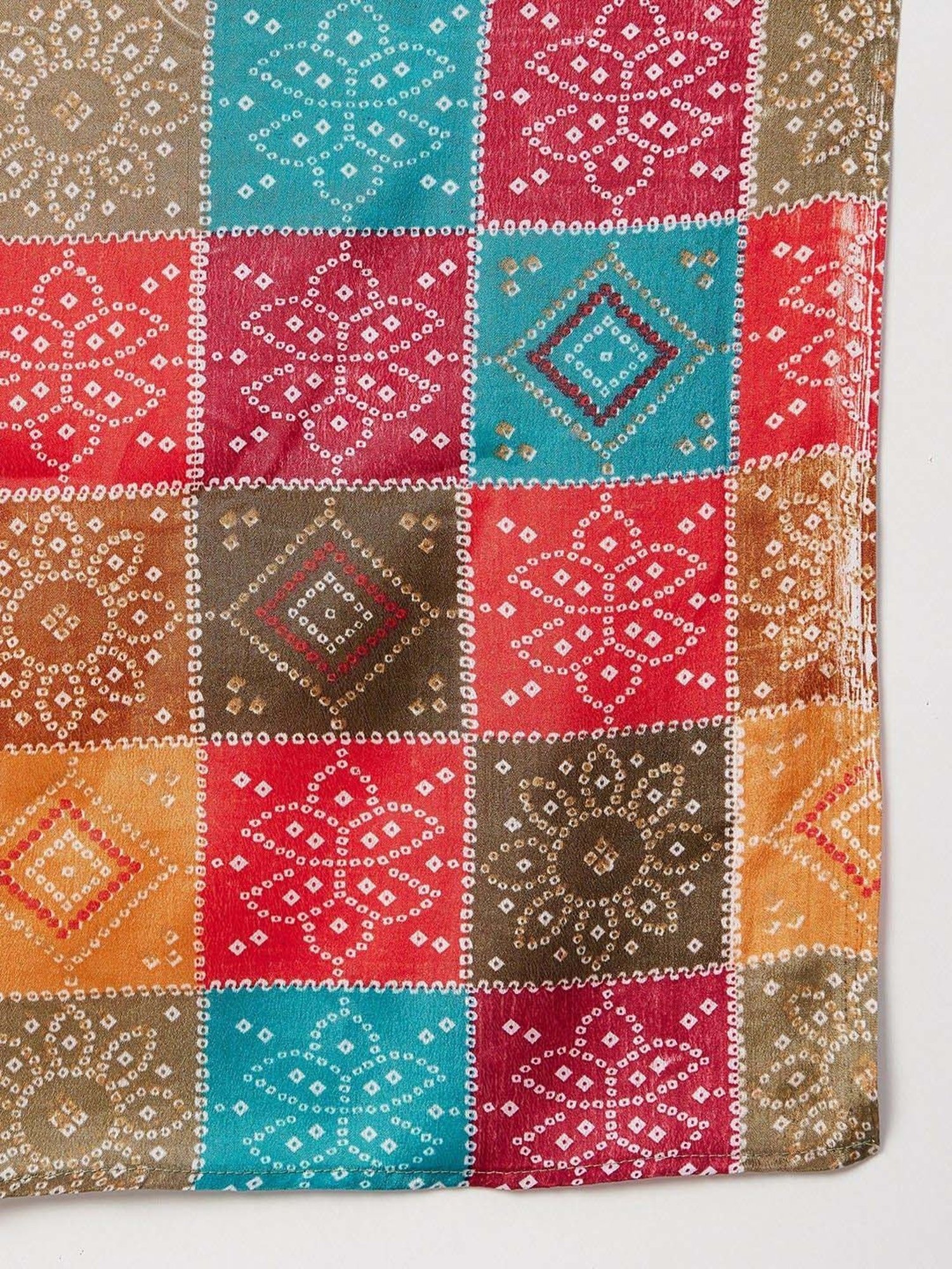 Inweave Multicolored Cotton Printed Dupatta