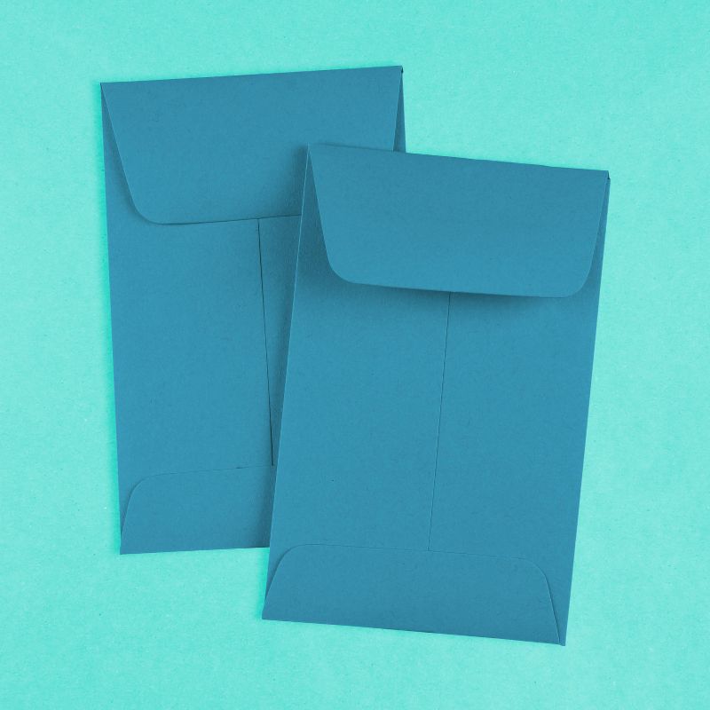 JAM Paper 50pk 2 1/4"x3 1/2" #1 Coin Business Envelopes - Blue Recycled