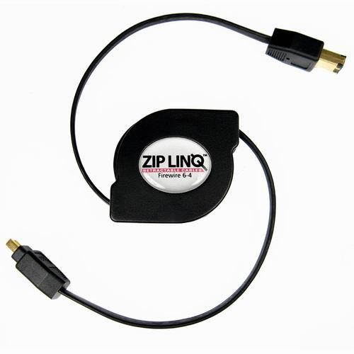 ZipLINQ ZIP-1394-C07A Premium Retractable 6Pin to 4Pin Firewire Cable