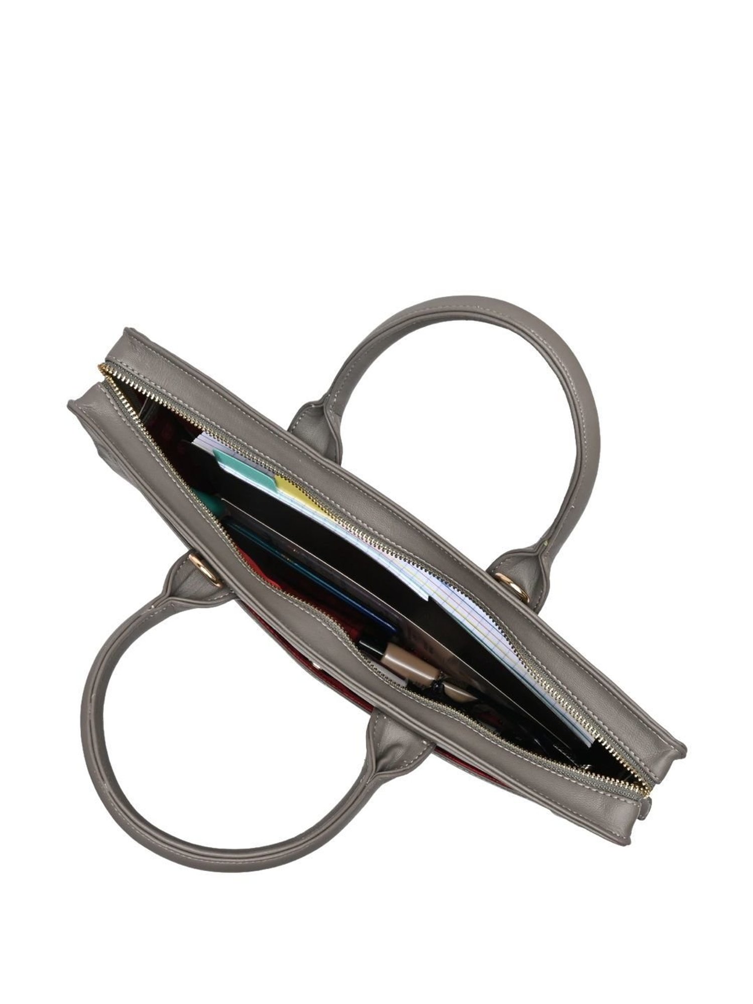 Horra Grey PU Medium Laptop Messenger Bag