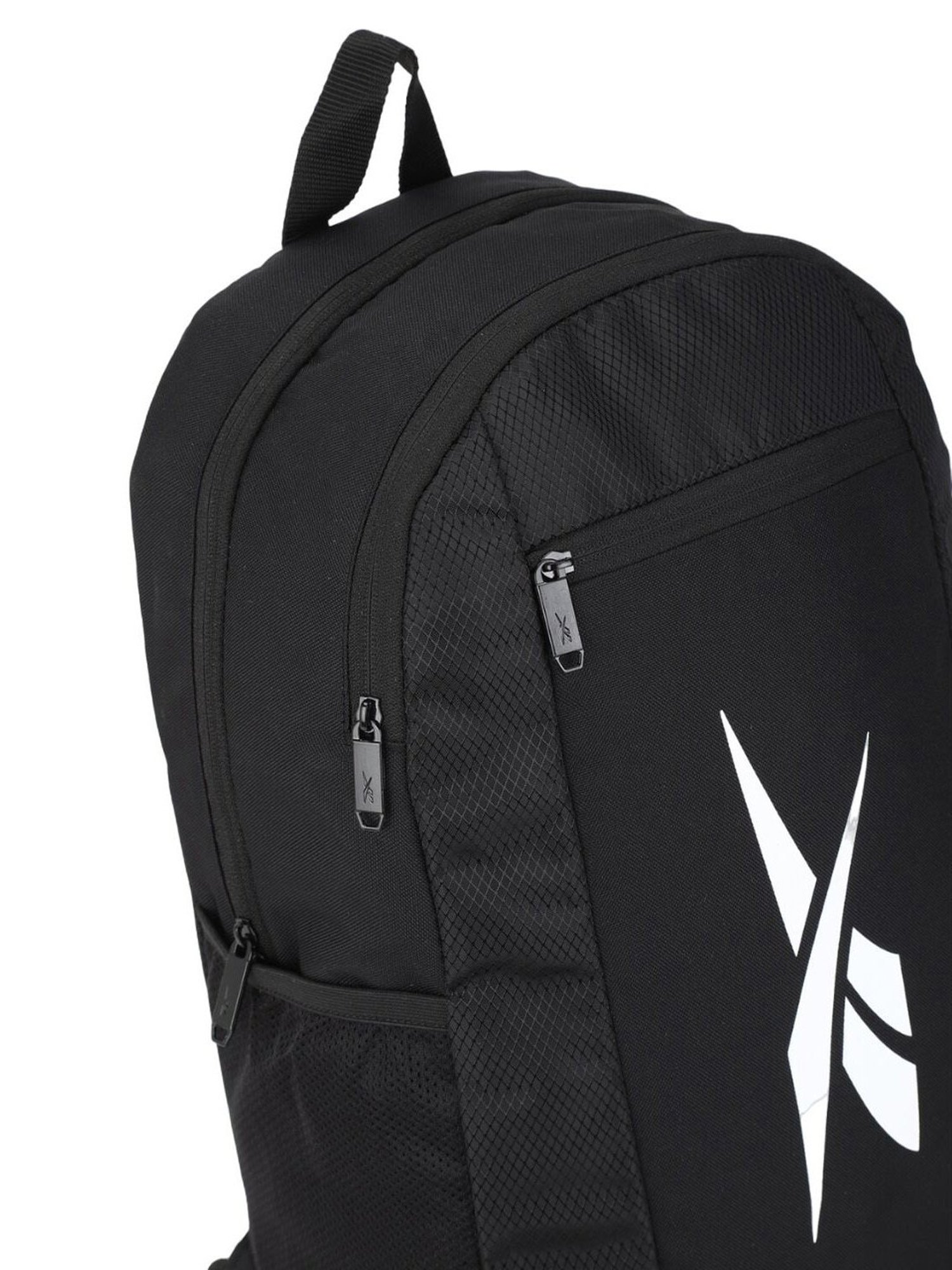 Reebok Black Polyester Solid Backpack