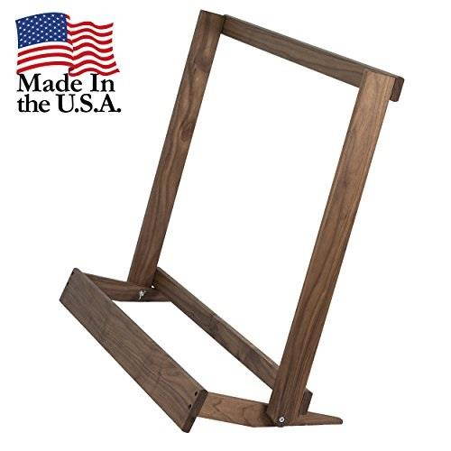 string swing walnut guitar case rack for electric and acoustic, cc29bw