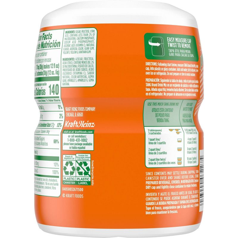 Tang Orange Drink Mix - 20oz