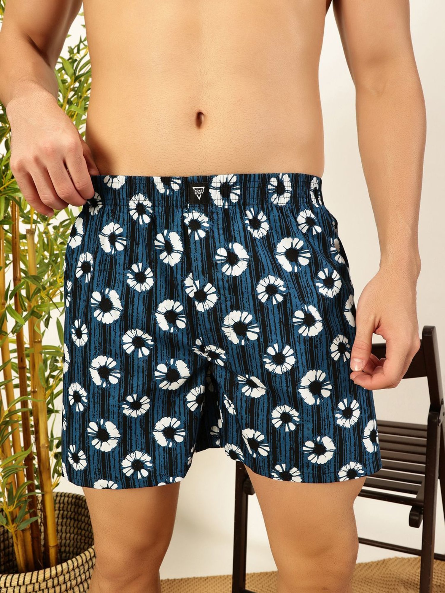 Thomas Scott Multicolored Regular Fit Printed Boxers - Pack Of 2