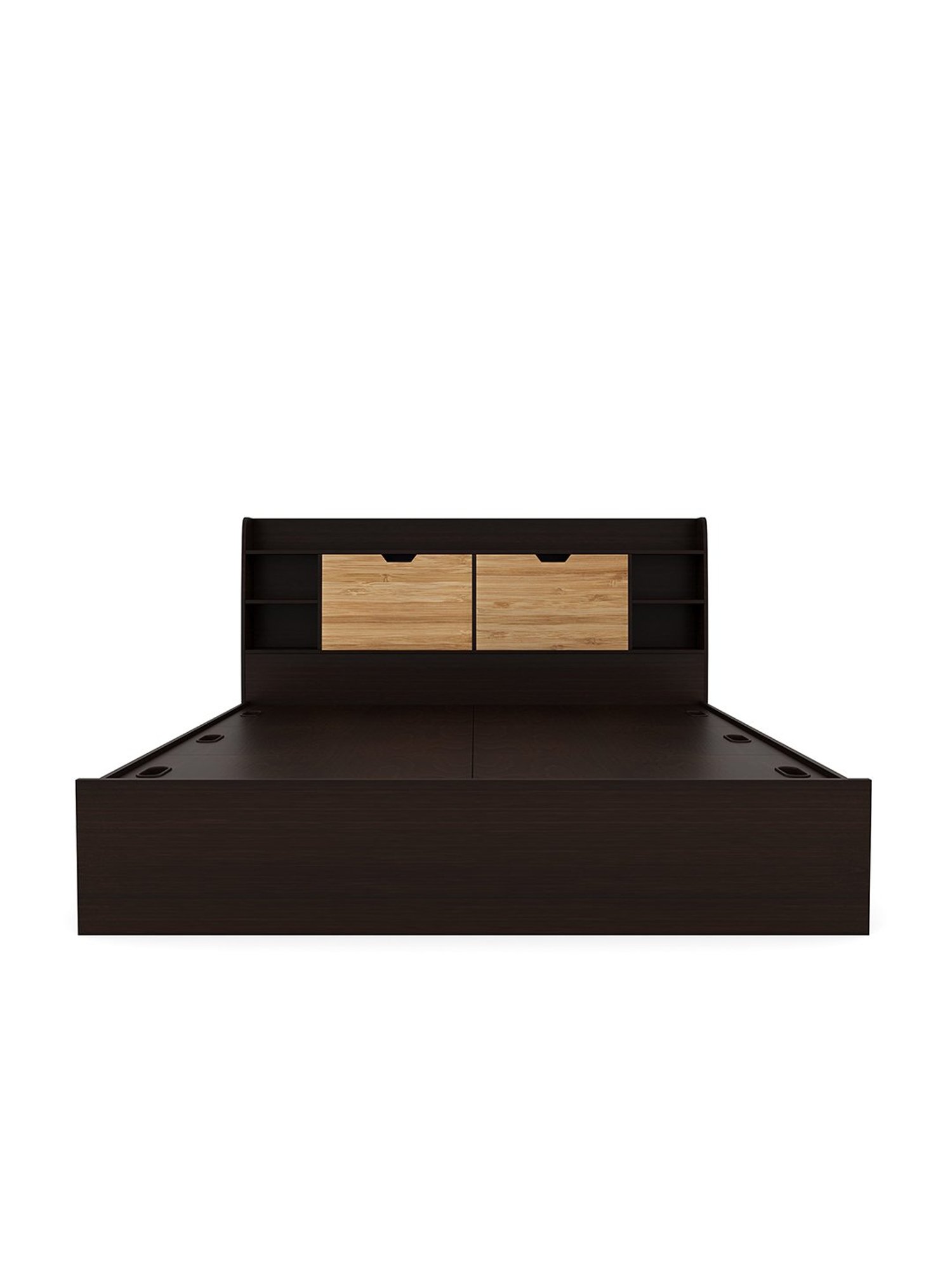 Nilkamal Riva Black Engineered Wood King Size Bed with Storage