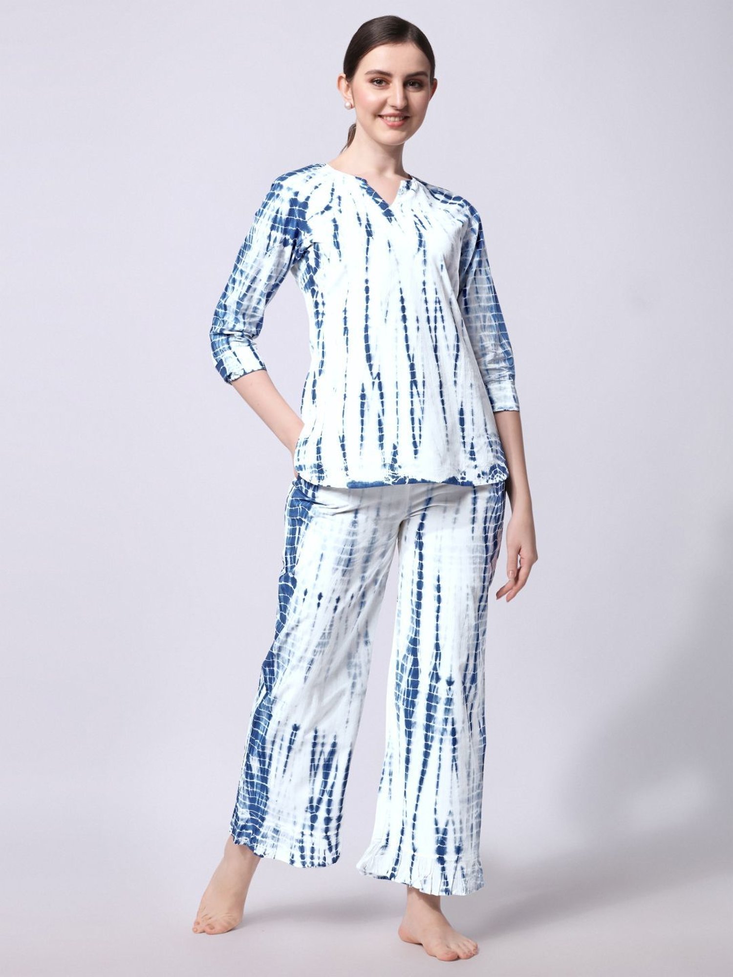 MIRCHI FASHION Cotton Blue Printed Loungewear Set