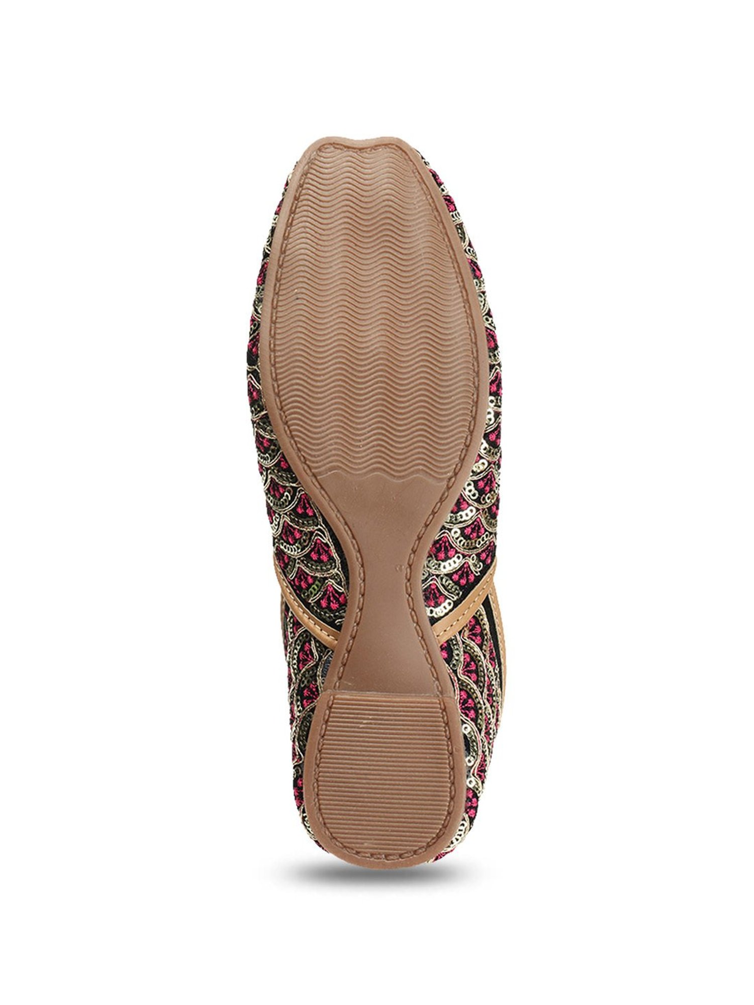 Iconics Women's Pink Ethnic Juttis
