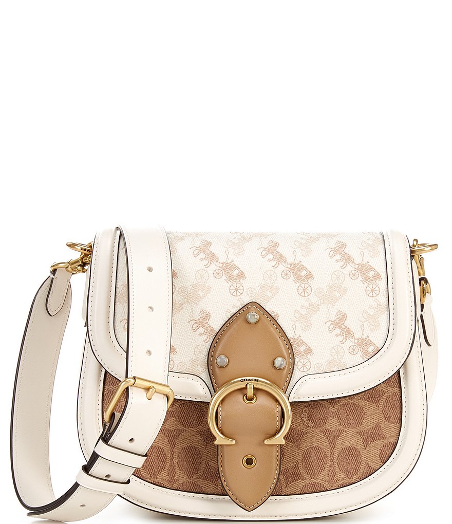 COACH Signature Carriage Beat Buckle Saddle Bag