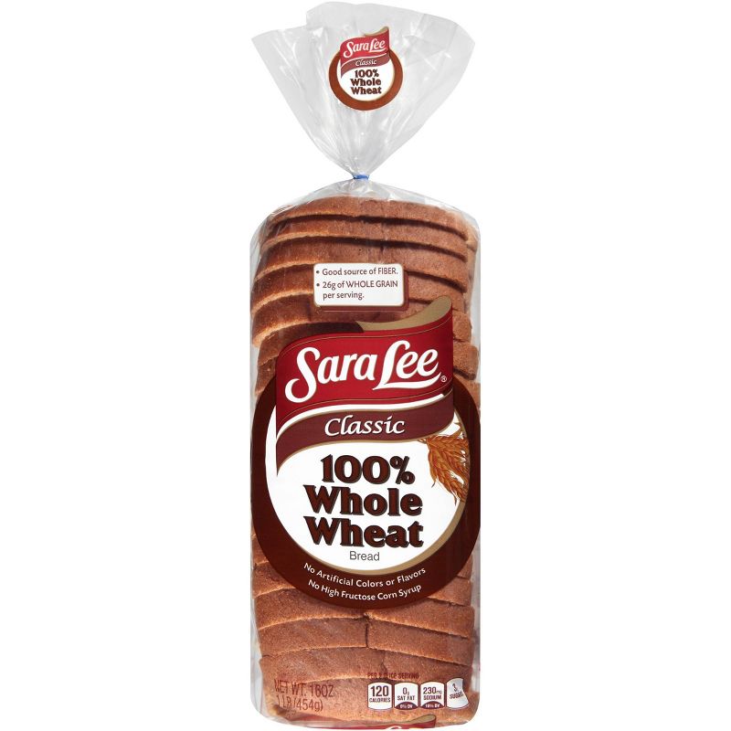 Sara Lee 100% Whole Wheat Classic Wheat Bread - 16oz