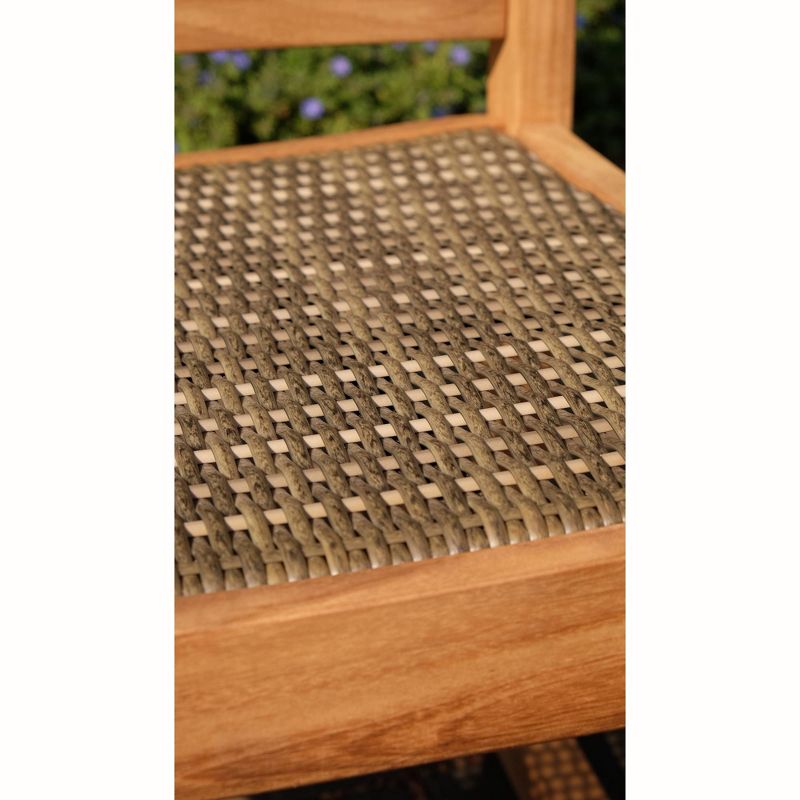 Dunham Solid Teak & Wicker Patio Rocking Chair - Cambridge Casual