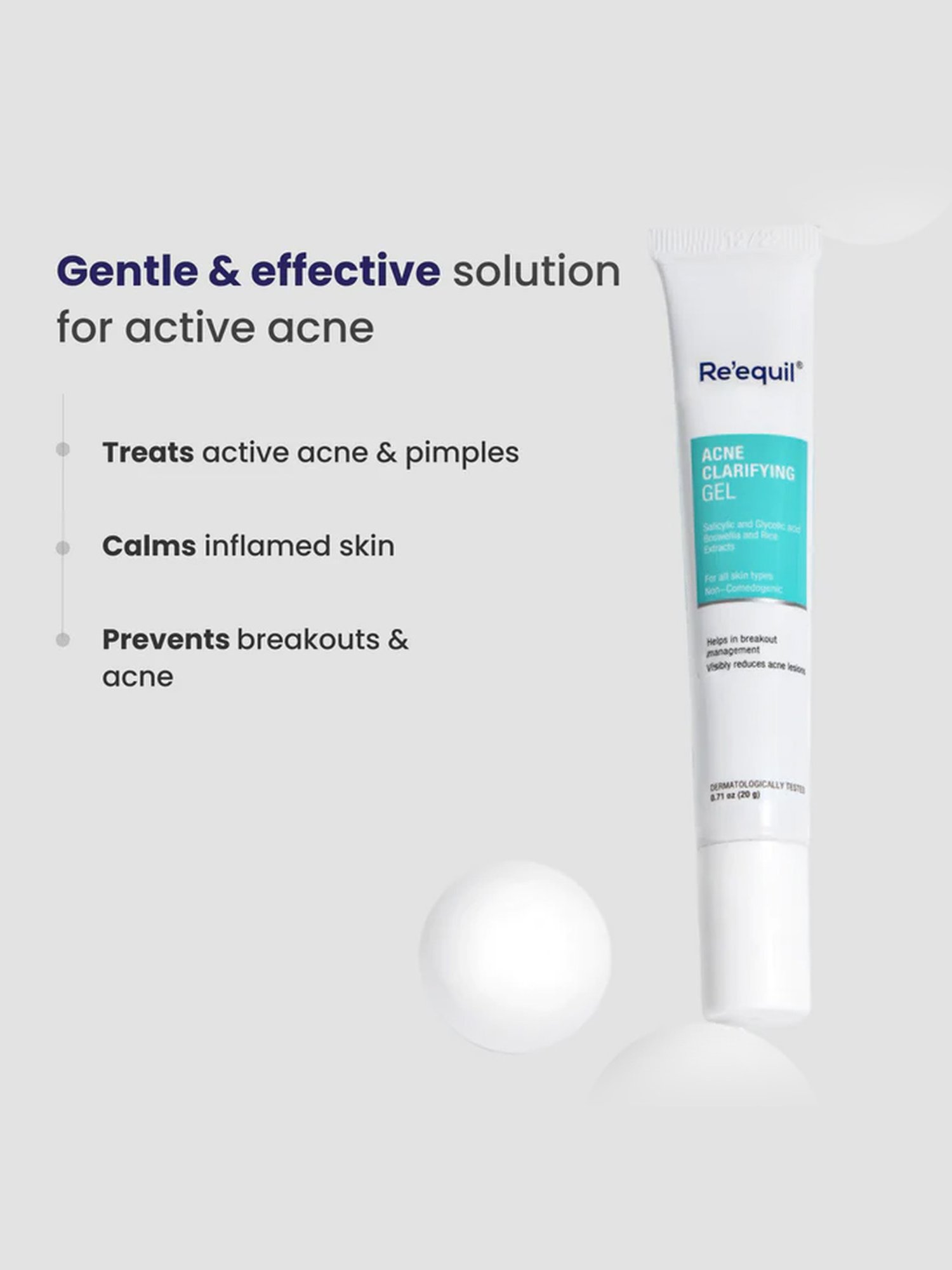 Re'equil AHA BHA Acne Clarifying Gel - 20 gm