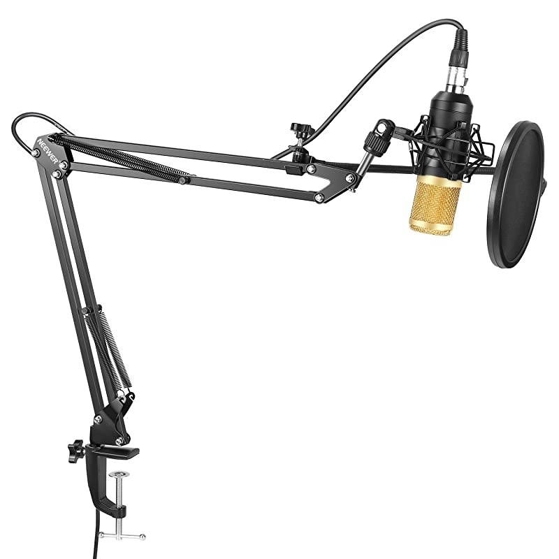 Professional Studio Condenser Microphone and Adjustable Suspension Scissor Arm Stand NW8000