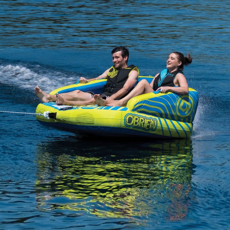 O'Brien Baller 2 Person Inflatable Towable Tube | Braided Floating Tube Rope