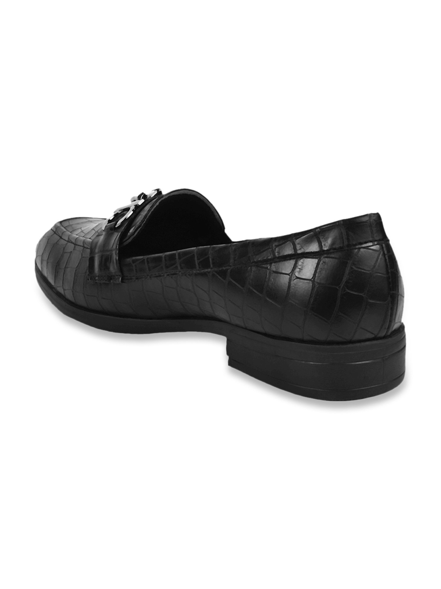 The White Pole Women's Black Casual Loafers