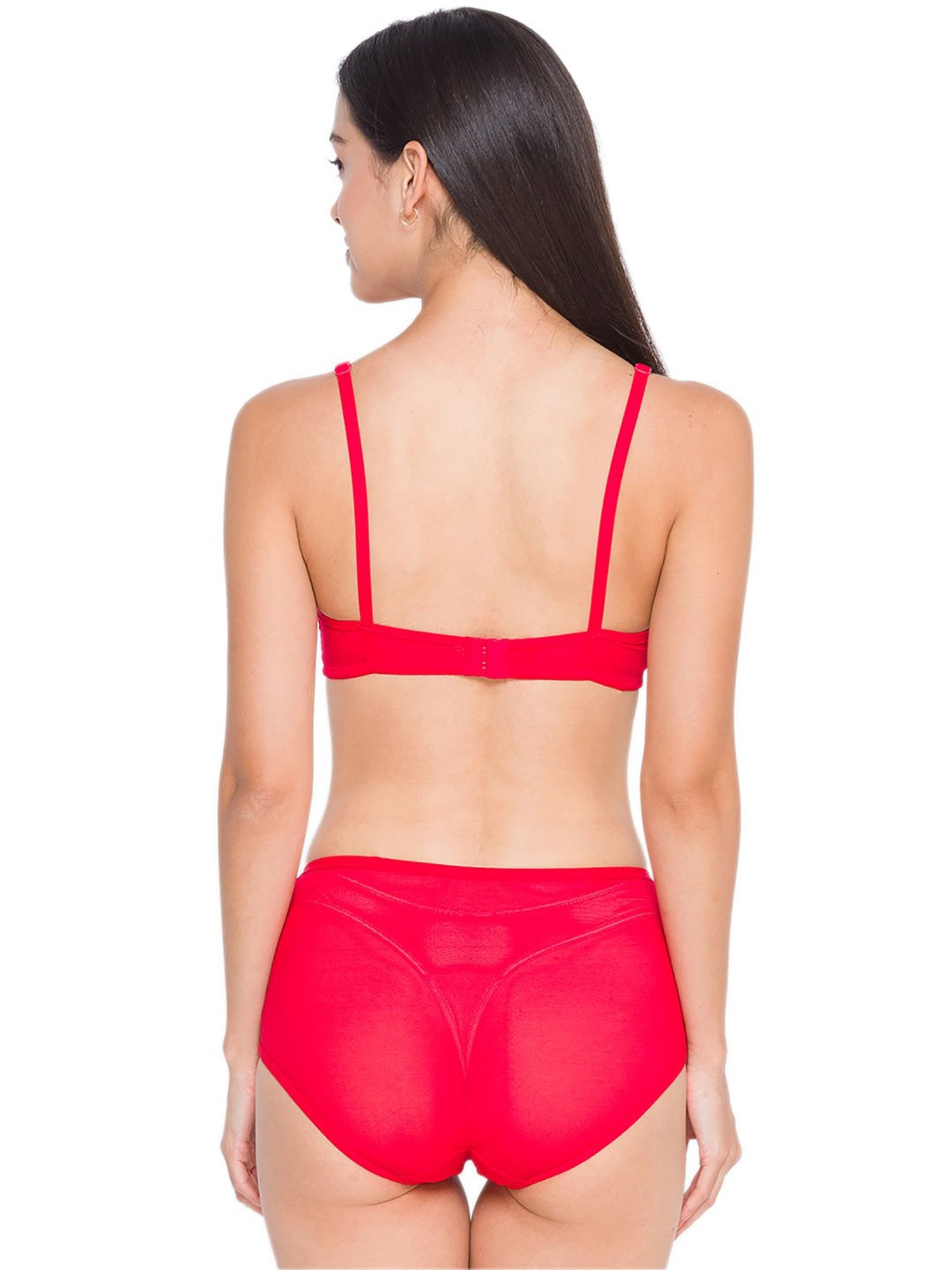 Candyskin Red Lace Bra With Bikini Panty