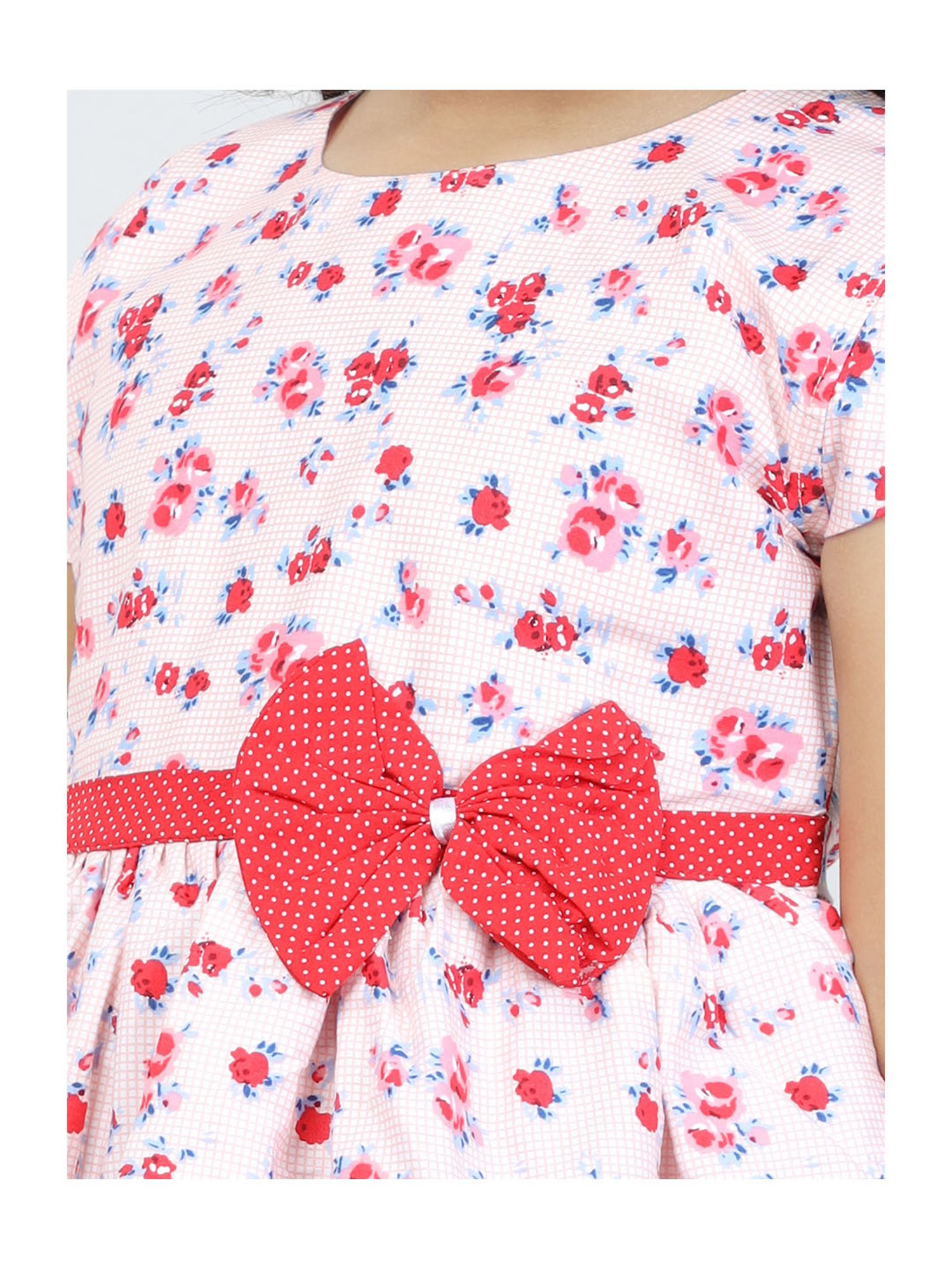 Todd N Teen Kids Light Pink Floral Print Frock