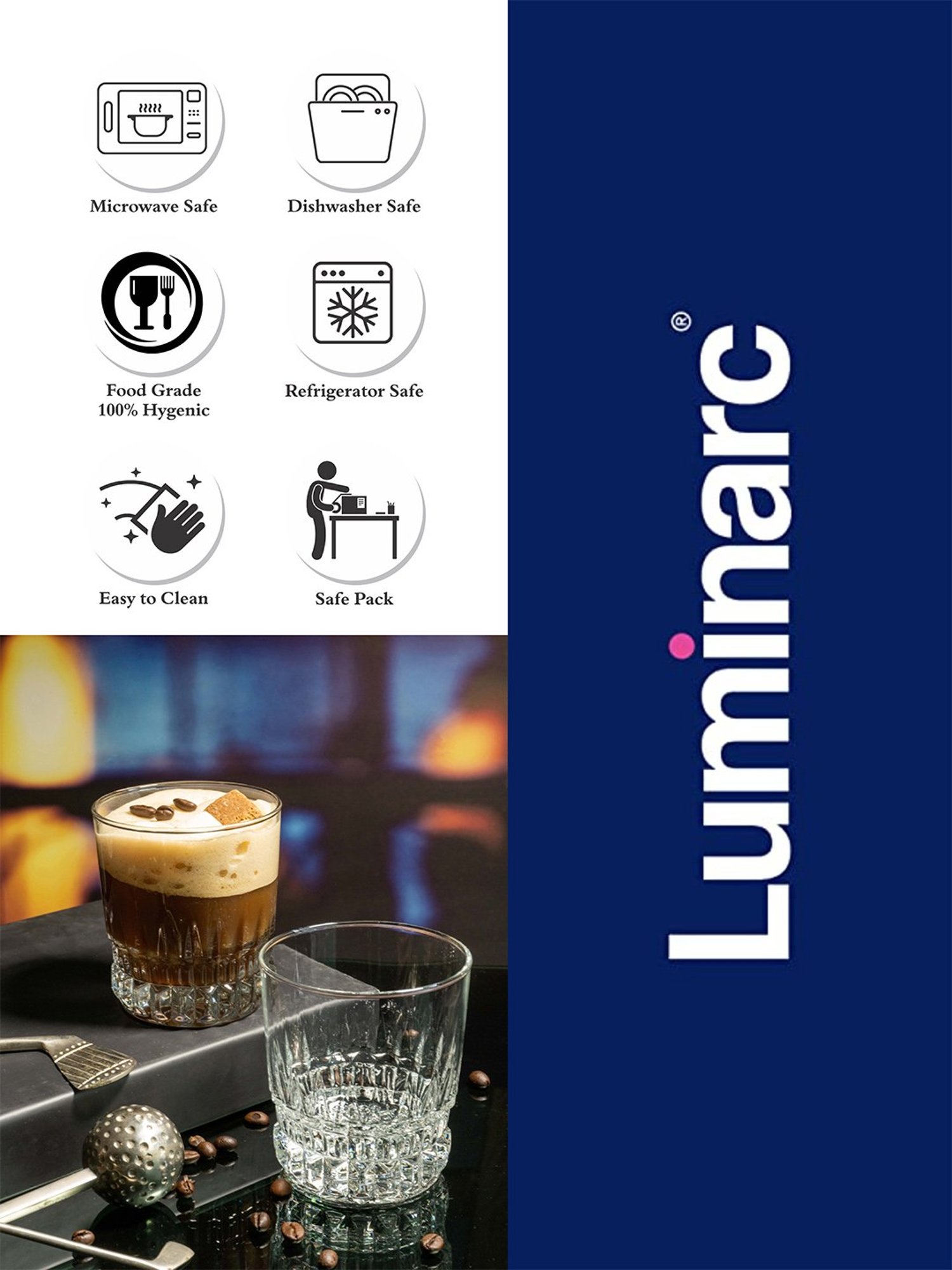 Luminarc Transparent Glass Everyday Glasses - Set of 6 (300ml)
