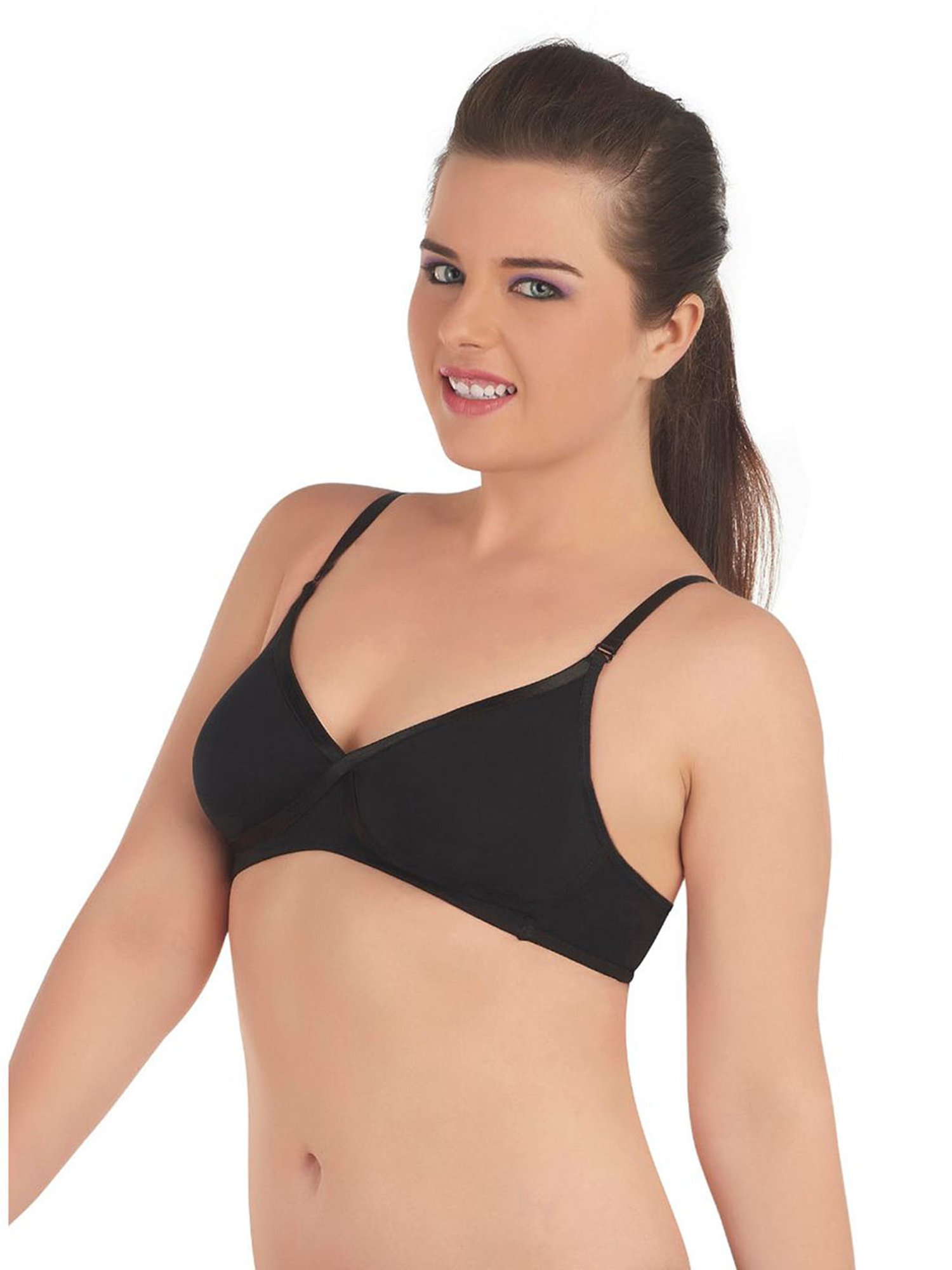 Soie Black Non Wired Non Padded Everyday Bra