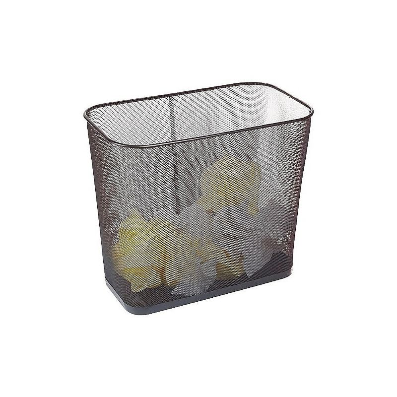 Brighton Indoor/Outdoor Trash Can w/ No Lid Black Steel Mesh 7.93 Gal 445871