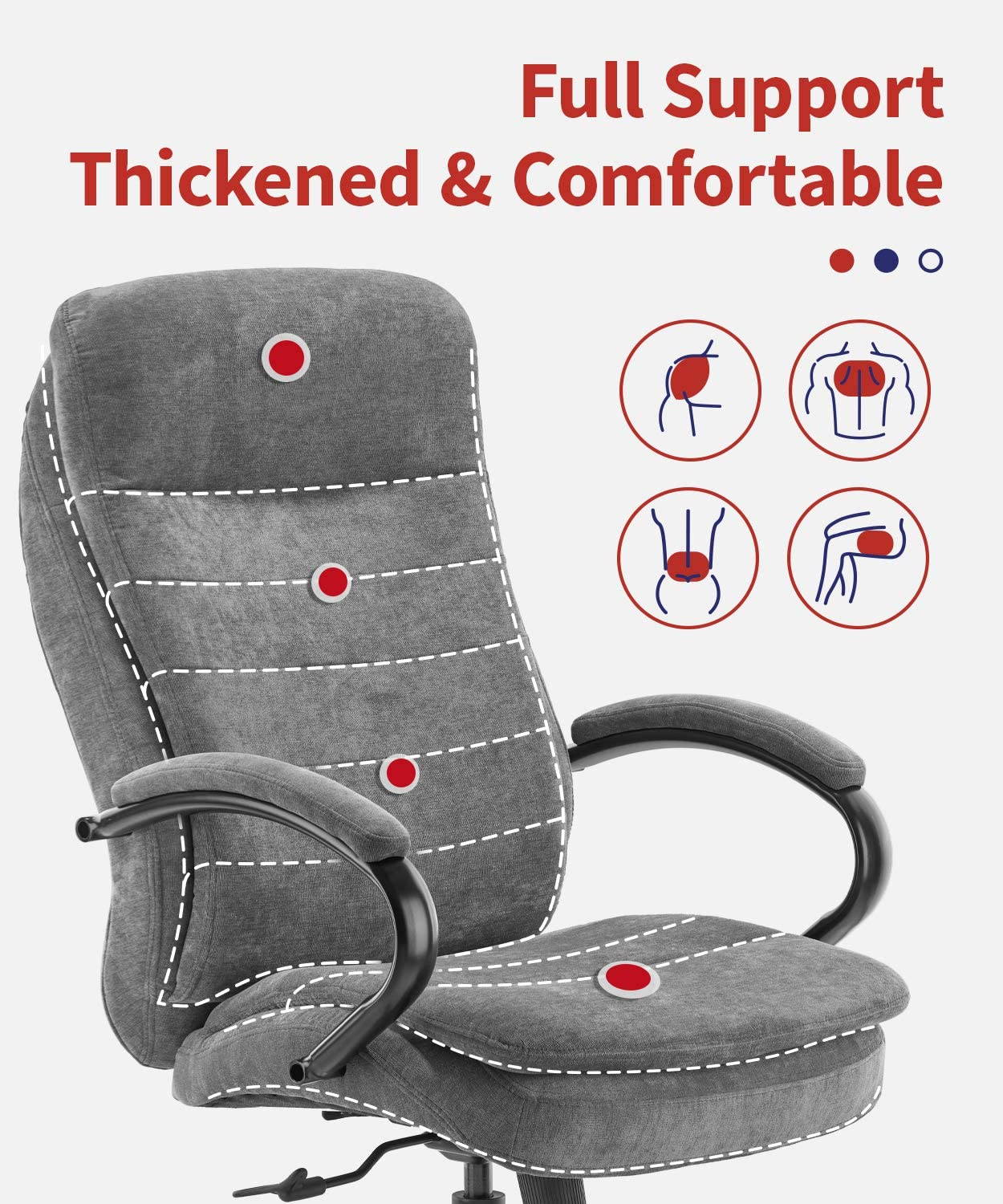 COLAMY Palencia Ergonomic Office Big And Tall Executive Chair