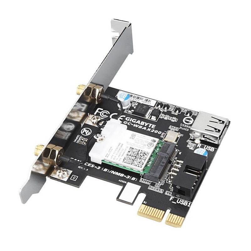 Gigabyte GC-WBAX200 rev. 1.0 Dual Band WIFI PCIe expansion card BLUETOOTH 5