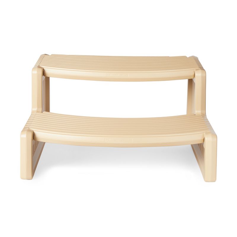 Confer Plastics Weather Resistant Patio Hot Tub & Spa Resin Handi-Steps, Light Tan