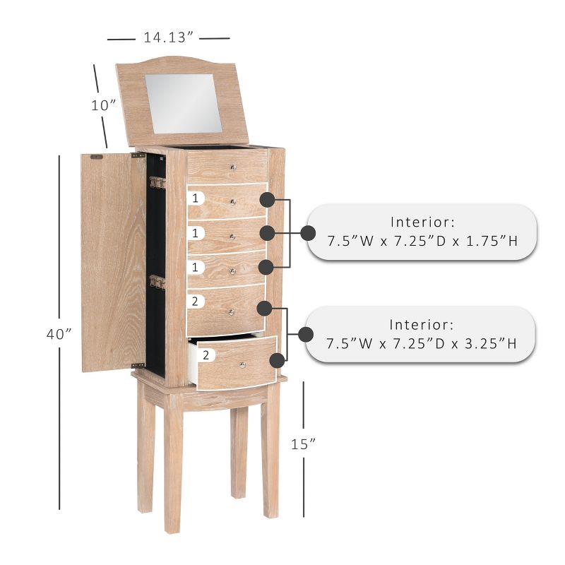 Crystal Jewelry Armoire Espresso - Hives & Honey