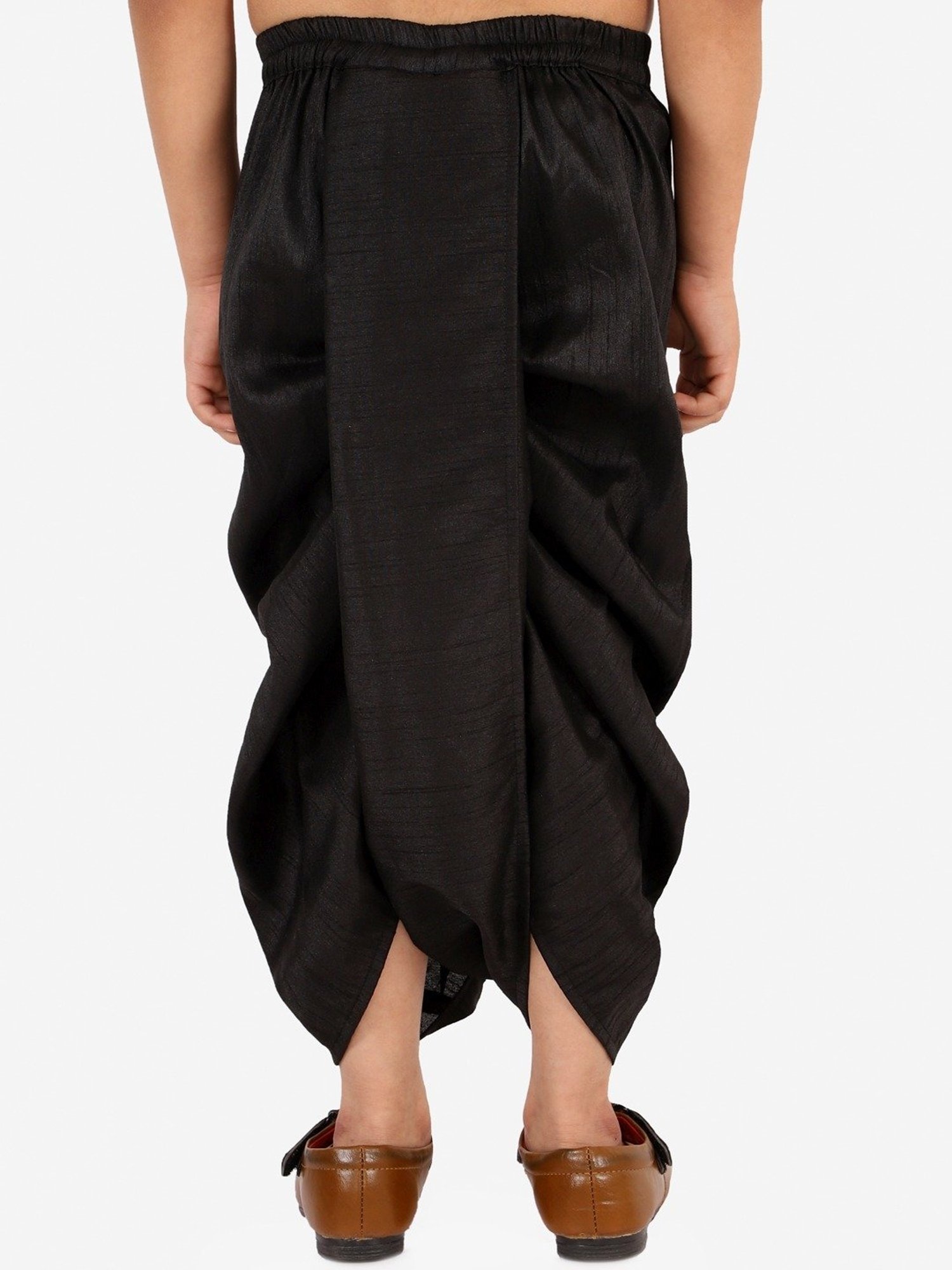 VASTRAMAY Kids Black Regular Fit Dhoti