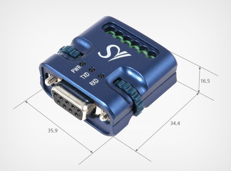 SystemBase - Industrial RS232 to 422/485 Serial Converter (Serial adapter) mini size, 15kV ESD Protection (CS-428/9AT-mini2)