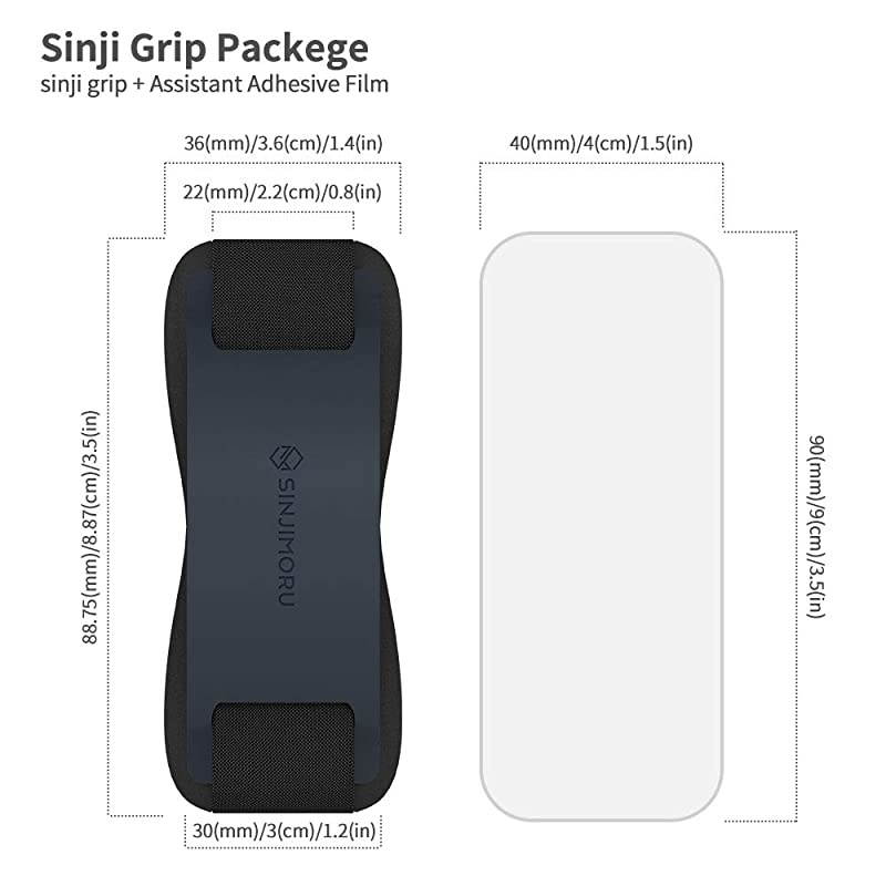 Silicone Mobile Phone Grip with Stand, Cell Phone Stand for Desk & Secure iPhone Holder Strap for All Smartphone. Sinji Grip Silicone Midnight Blue