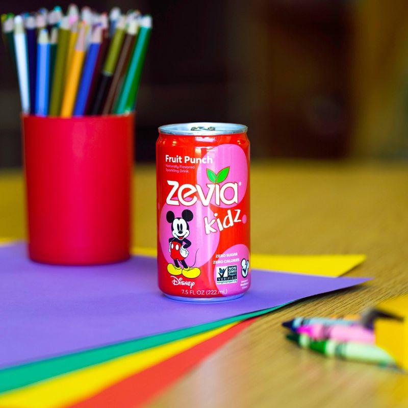 Zevia Kidz Fruit Punch Zero Calorie Soda - 6pk/7.5 fl oz Cans