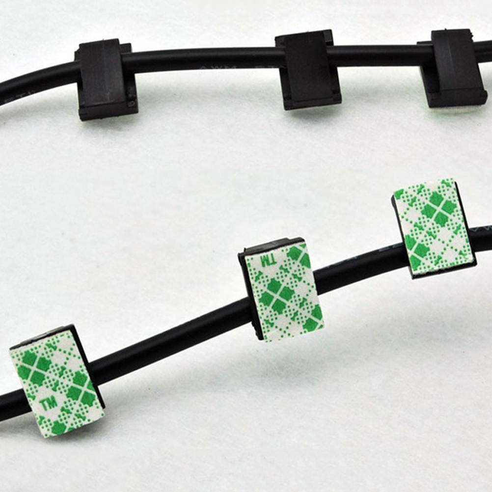 40Pcs Car SUV GPS Data Cable Fixed Clips Self Adhesive Cord Tie