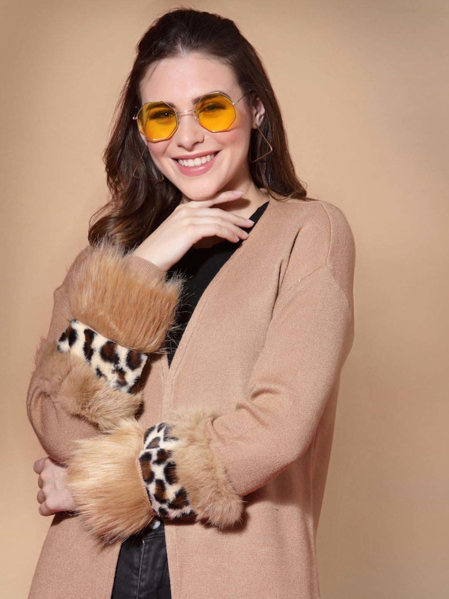 Mafadeny Brown Plain Shrug